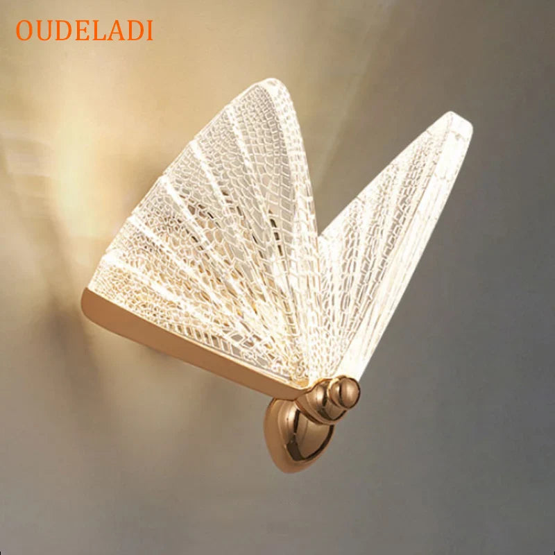Afralia™ Butterfly Wall Lamp: Modern Minimalist Bedroom Lighting Décor