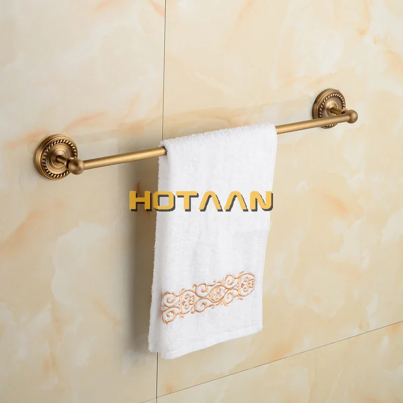Afralia™ Brass Single Towel Bar in Antique Finish for Stylish Bathroom Décor