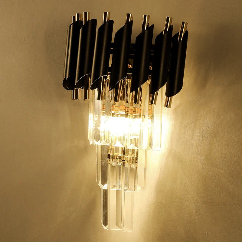 Afralia™ Crystal Luxury Wall Lamp for Living Room, Bedroom, and Aisle
