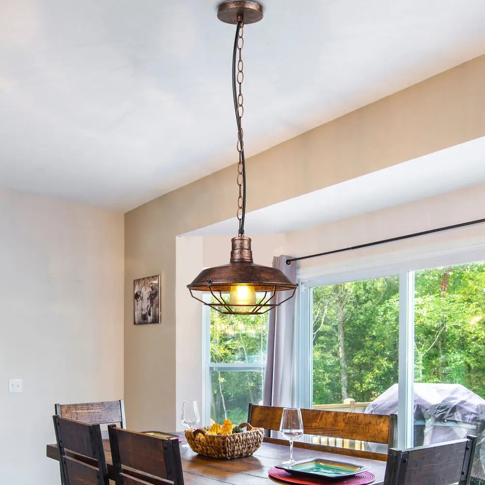 Afralia™ Iron Pendant Lights Vintage Retro Industrial Dining Room Bar Cafe Lamps E27