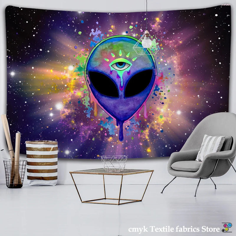 Afralia™ Trippy Tapestry Hippie Wall Hanging for Witchcraft Decor