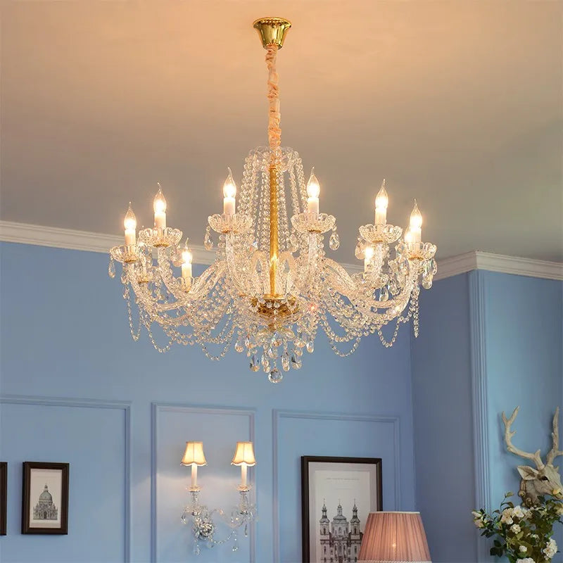 Afralia™ Modern LED Crystal Chandeliers - Elegant European Style for Home Decor