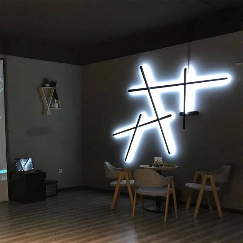 Afralia™ LED Backlight Wall Lamp for Home Decor - Indoor Long Strip Lighting