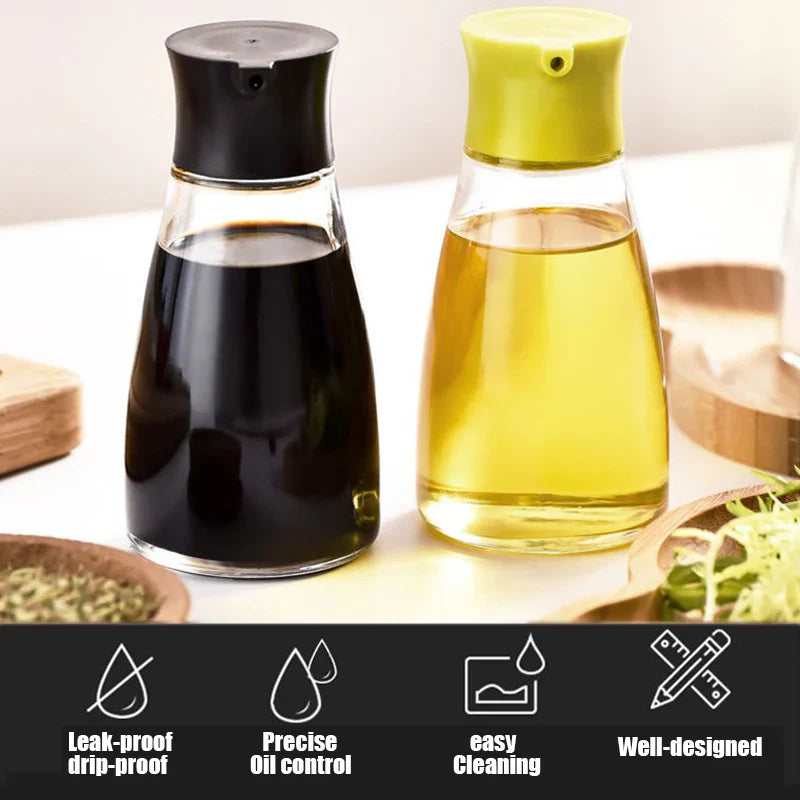 Afralia™ 170ML Seasoning Bottle with Leak-Proof Design for Oil, Soy Sauce & Vinegar