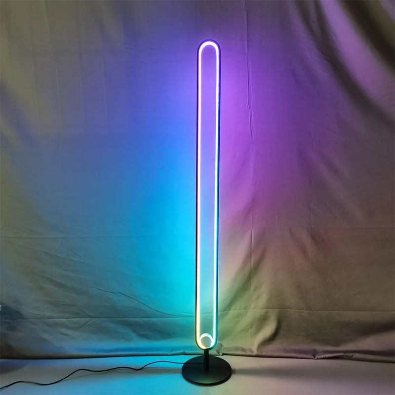 Afralia™ RGB LED Floor Lamp with Remote Control - Modern Minimalist Standing Light