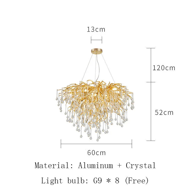 Afralia™ Crystal LED Ceiling Chandelier for Modern Luxury Decor