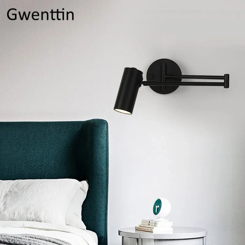 Afralia™ Modern Europe Adjustable Wall Sconce for Bedroom Decor