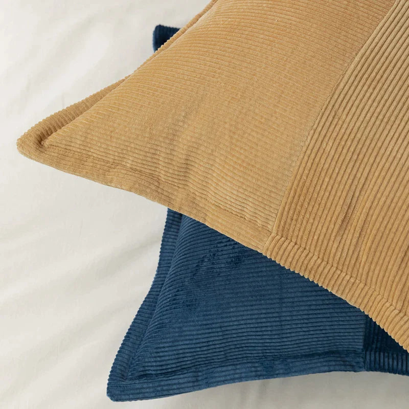 Afralia™ Corduroy Pillow Cover 45x45cm Modern Soft Solid Cushion for Home Sofa Bed