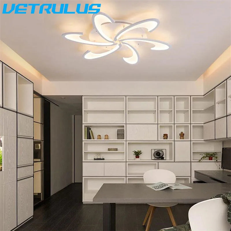 Afralia™ Modern Acrylic LED Chandelier Ceiling Lamp for Living Dining Room Home Hotel Decor