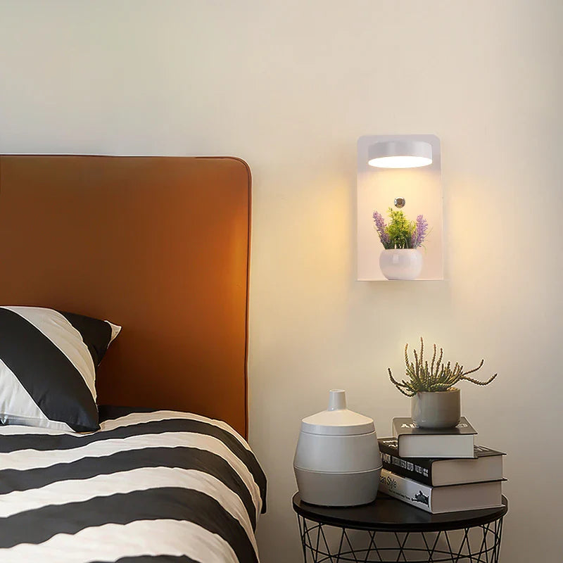 Afralia™ Flower Luminaire Wall Lights with USB Charging Interface - Bedroom LED Wandlamp