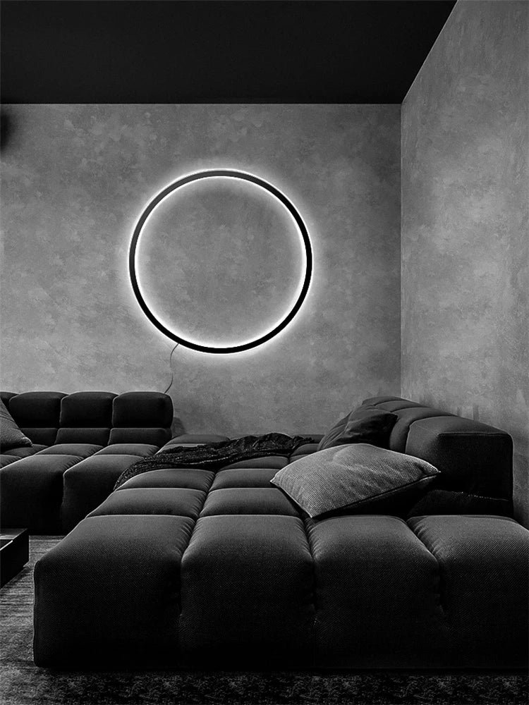 Afralia™ LED Ring Wall Lamp: Minimalist Living Room Decor & Atmosphere Light