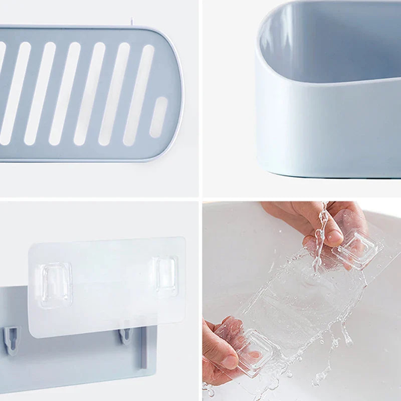 Afralia™ Traceless Shelf: High-Quality Self-Adhesive Wall Storage Box for Bathroom and Kitchen