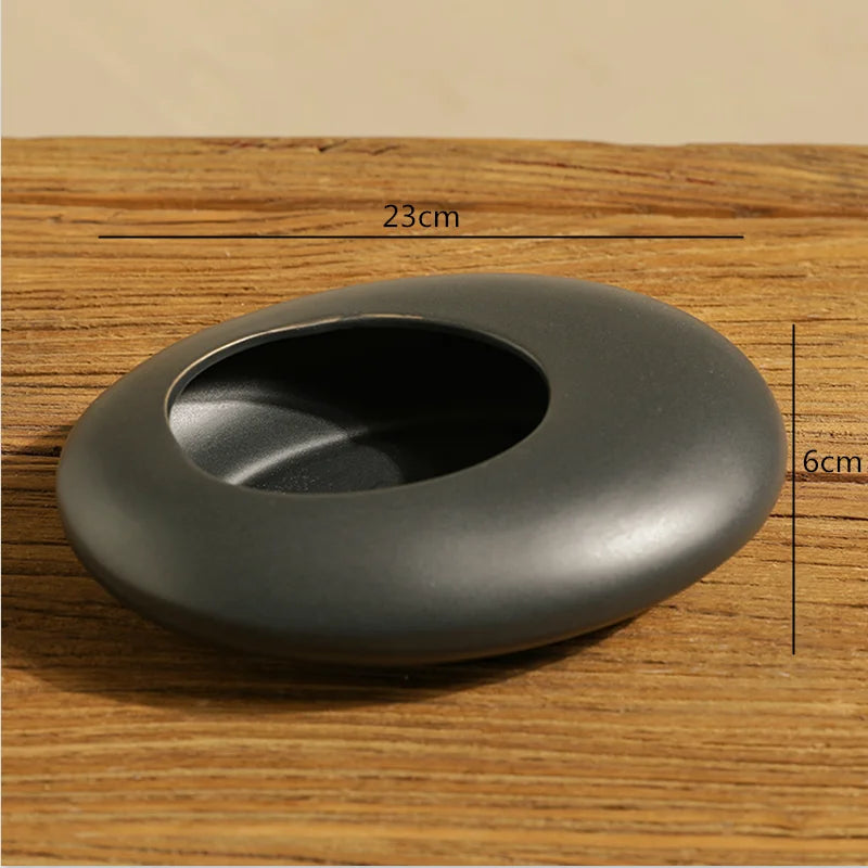 Afralia™ Cobblestone Deformation Ceramic Vase Flower Pot Modern Home Decoration