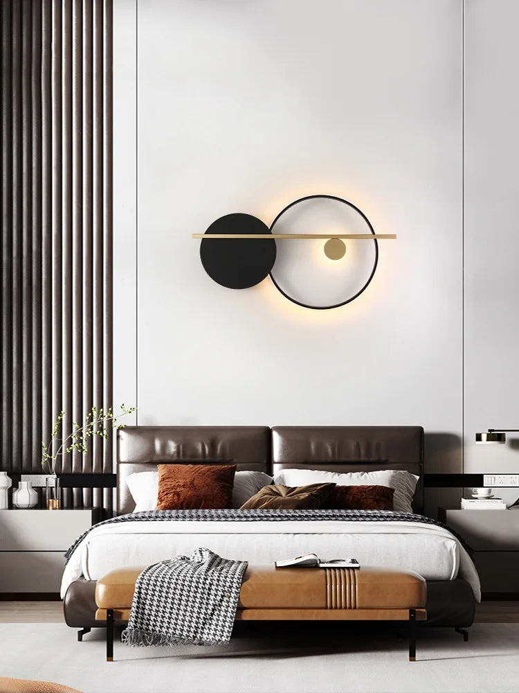 Afralia™ Nordic Minimalist Bedroom Bedside Lamp Living Room Designer Wall Light