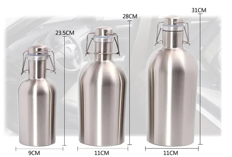 Afralia™ Stainless Steel Beer Barrel Wine Bottle Cooler Double Wall Drink Chiller