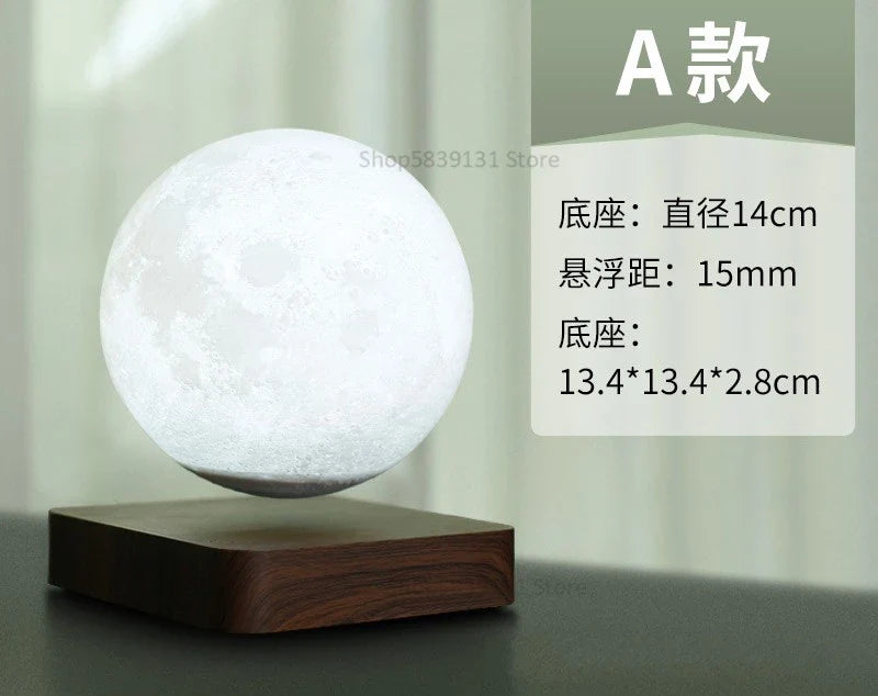 Afralia™ Levitating Moon Lamp: LED Touch Night Light for Bedroom Decor & Gift