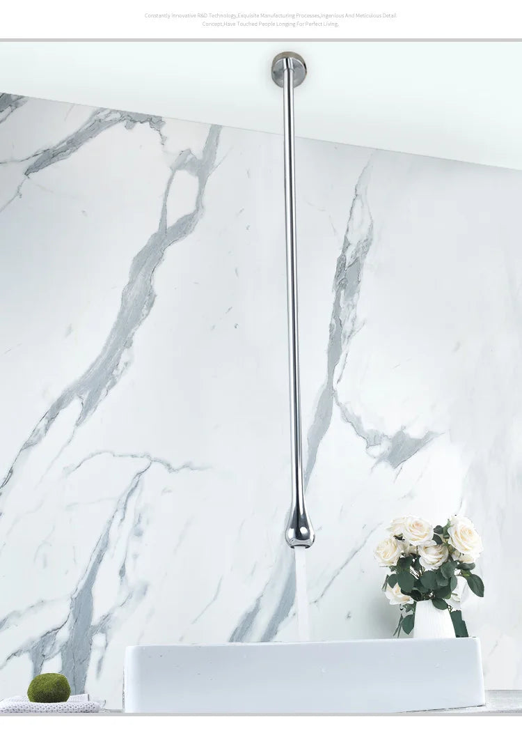 Afralia™ Matt Black Hanging Ceiling Faucet for Bathroom Basin and Bathtub