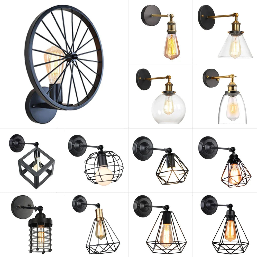 Afralia™ Retro Industrial Wall Sconce Light Fixture for Indoor Lighting