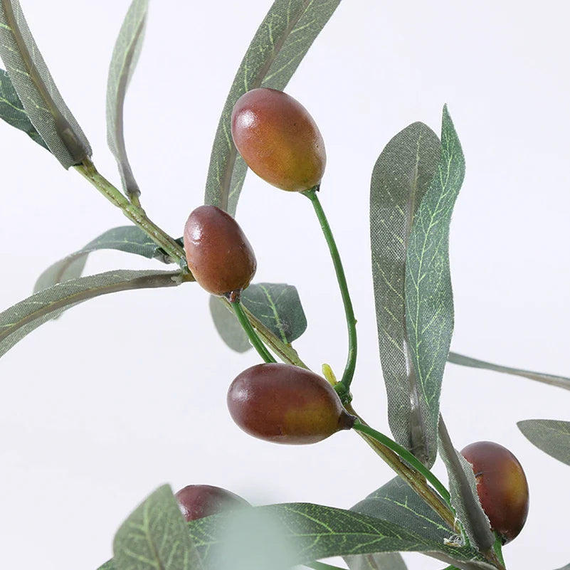 Afralia™ Olive Green Leaves Tree Branches Artificial Plants Home Wedding Decor Silk Flowers