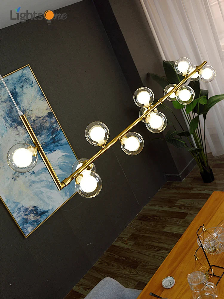 Afralia™ Nordic Luxury Chandelier: Modern Minimalist Magic Bean Dining Lamp