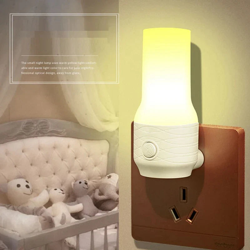 LED Night Light Wall Lamp with Dimming Switch, Perfect for Bedroom Reading, 2 Colors Light