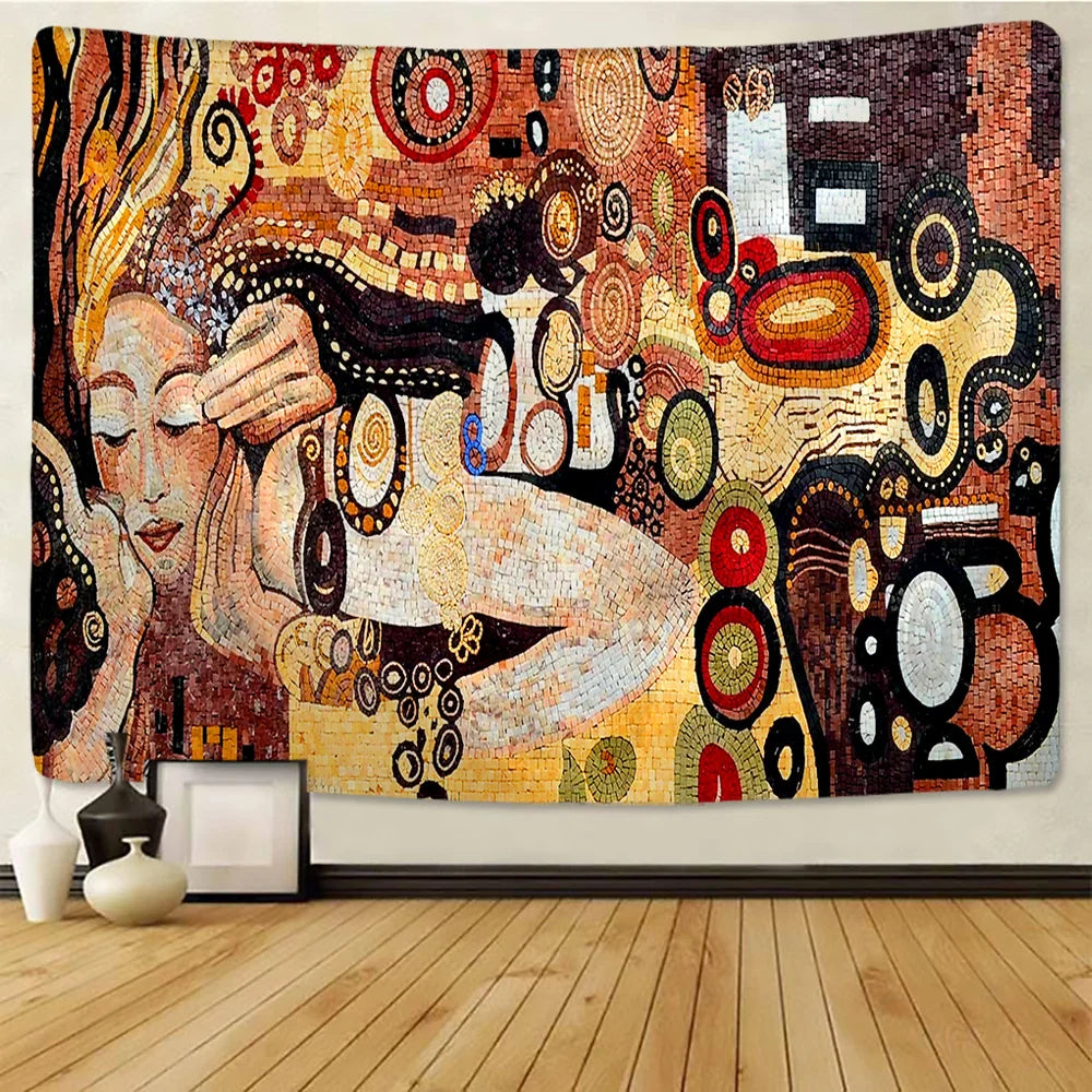 Afralia™ Bohemian Mosaic Murals Tapestry Wall Hanging Beach Mat Yoga Mat Home Decor