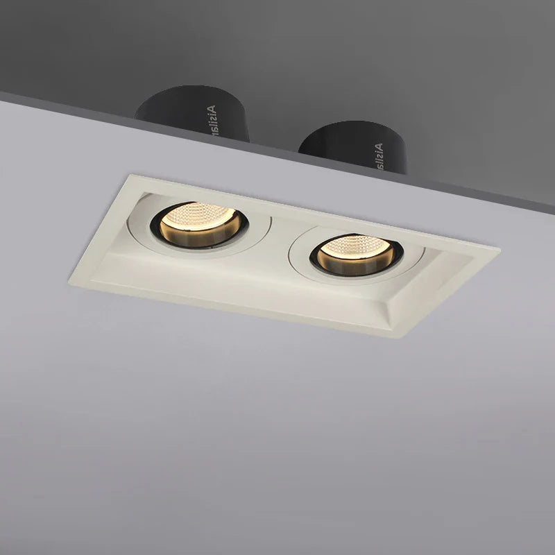 Afralia™ Square LED Embedded Spotlights for Home Villas Ceiling Recessed Downlights