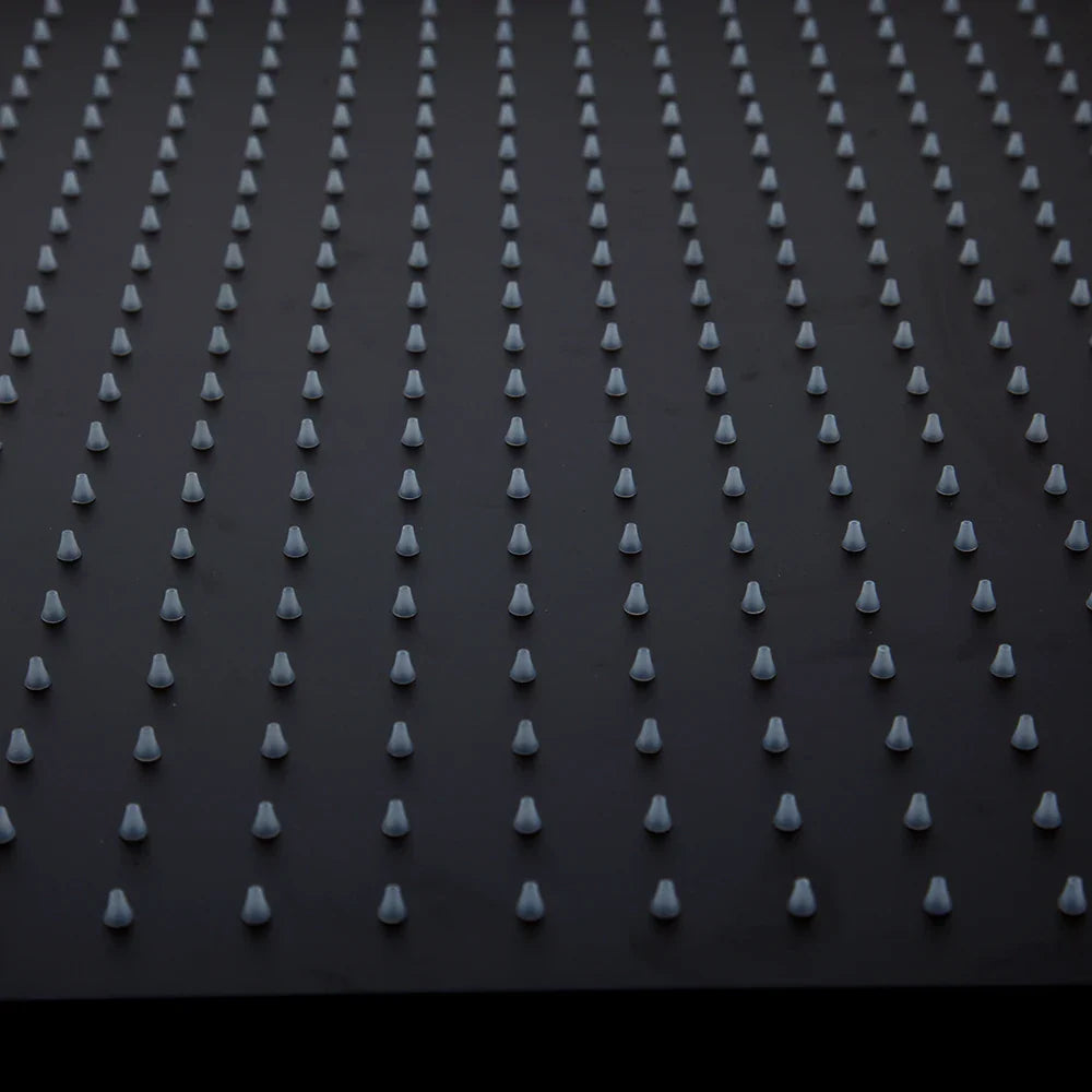 Afralia™ 20 Inch Super Slim Matte Black Square Rain Shower Head by Stainless Steel