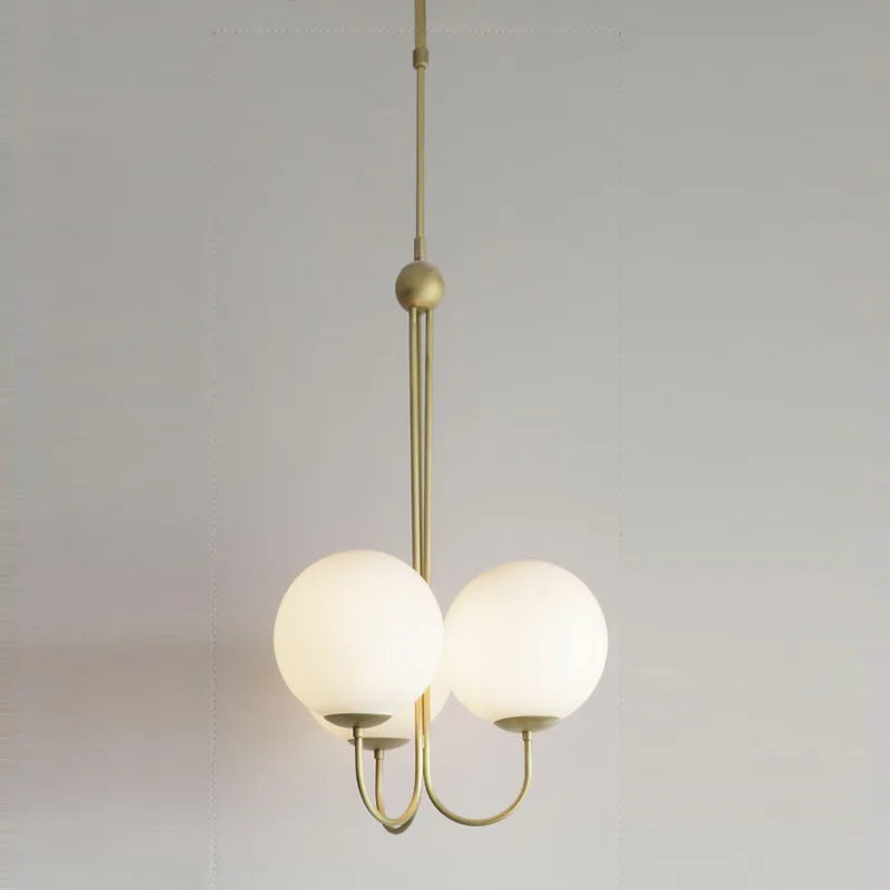 Afralia™ Nordic Glass Ball Pendant Lights Elegant Metal Pipe Angle Pendant Light