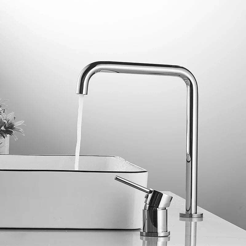 Afralia™ Rose Gold Bathroom Faucet with Super Long Pipe and 360° Rotation