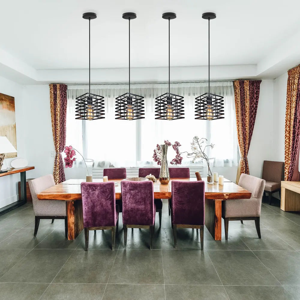 Afralia™ Industrial Vintage LED Pendant Light for Home Living Room Decor