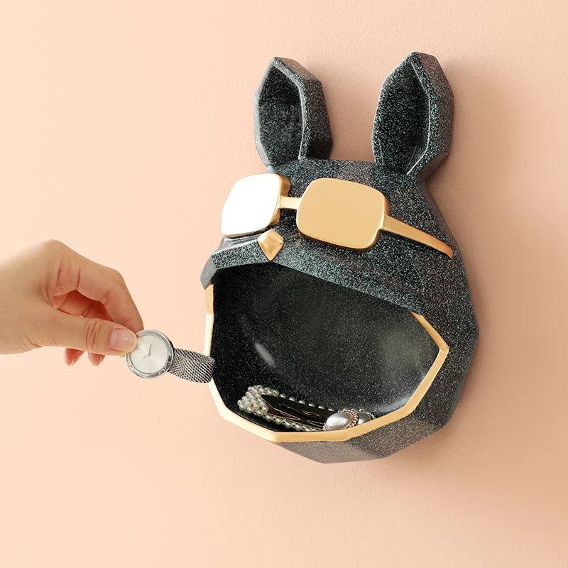 Resin Dog Storage Box for Key & Jewelry Wall Decor by Afralia™