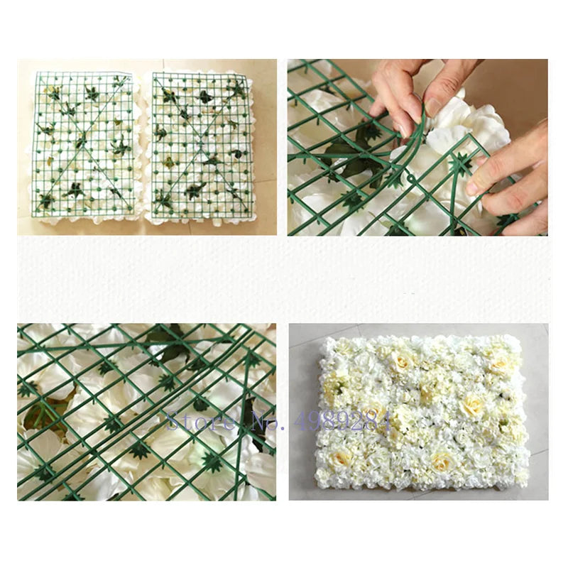 Afralia™ Silk Rose Fake Flower Wall Wedding Decoration Romantic Home Decor