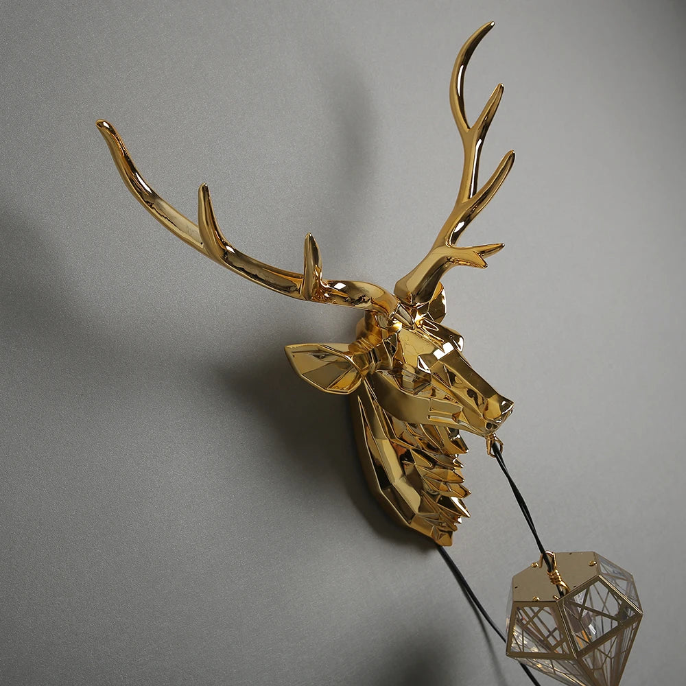 Afralia™ Nordic Antler Wall Lamp Modern Deer Buckhorn Wall Lights for Home Decor.
