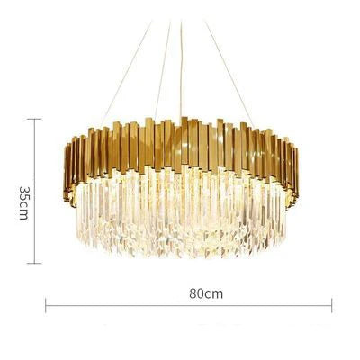Afralia™ Art Deco Crystal LED Chandelier - 4 Tier Gold Silver Designer Lighting