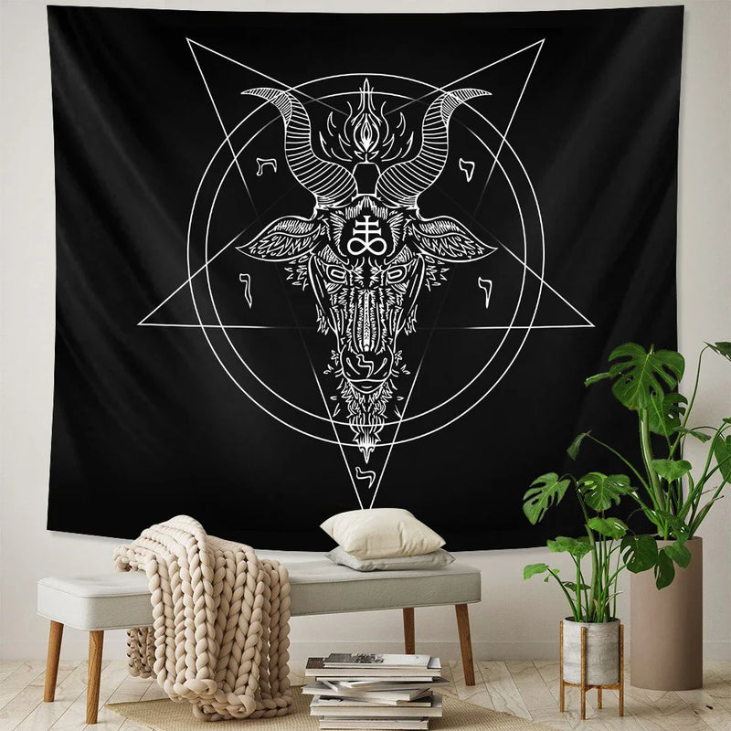 Afralia™ Viking Energy Meditation Tapestry: Spiritual Home Decor for Hippie Bohemian Vibes