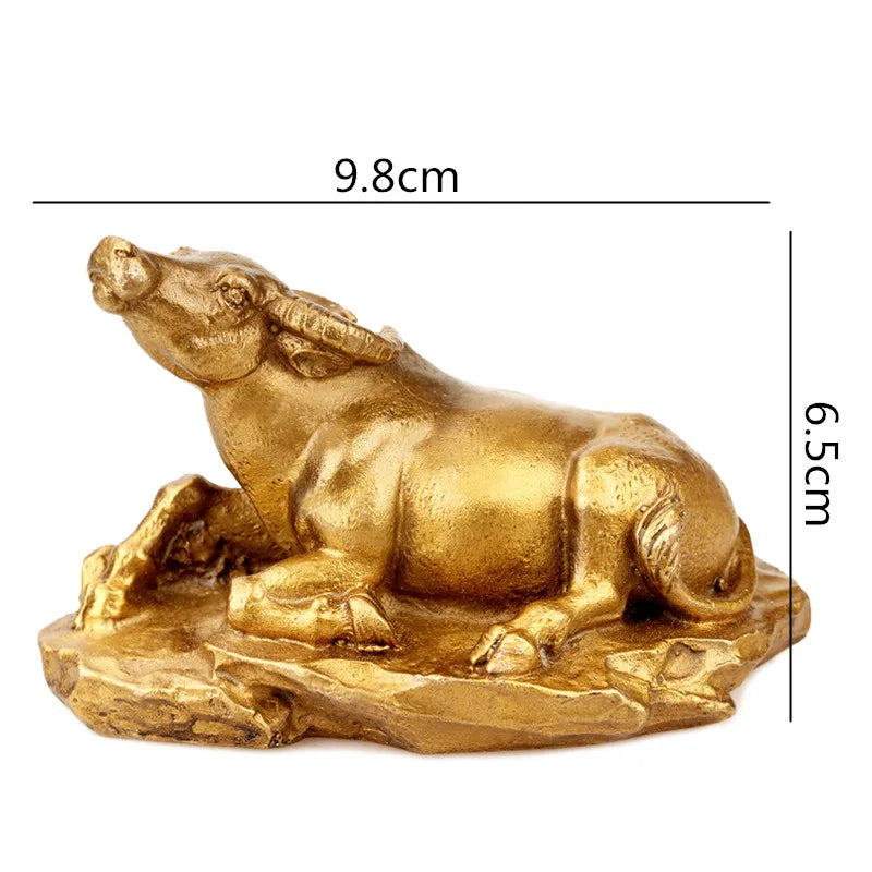 Afralia™ Retro Brass Zodiac Animal Sculpture. Chinese Modern Home Decor Craft.