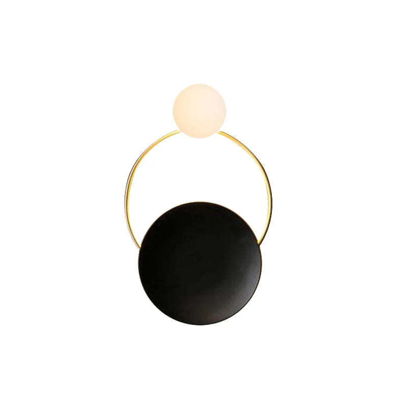 Afralia™ Modern Golden Ring Wall Sconce Light for Bedroom Living Room Hallway Decor