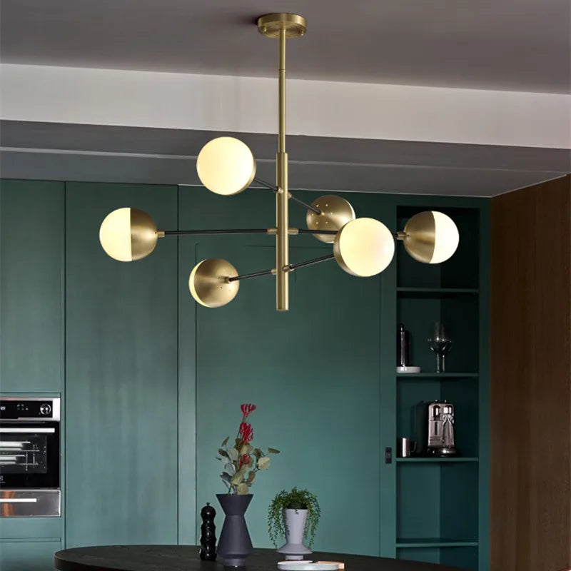 Afralia™ Glass Bubble Chandelier for Kitchen Bar Dining Bedroom Lighting