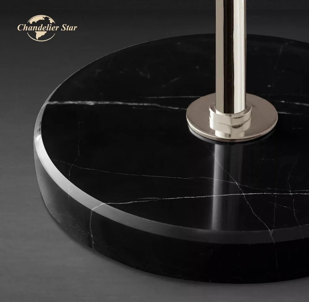 Afralia™ Industrial Crystal LED Floor Lamp Chrome Black Metal Standing Light