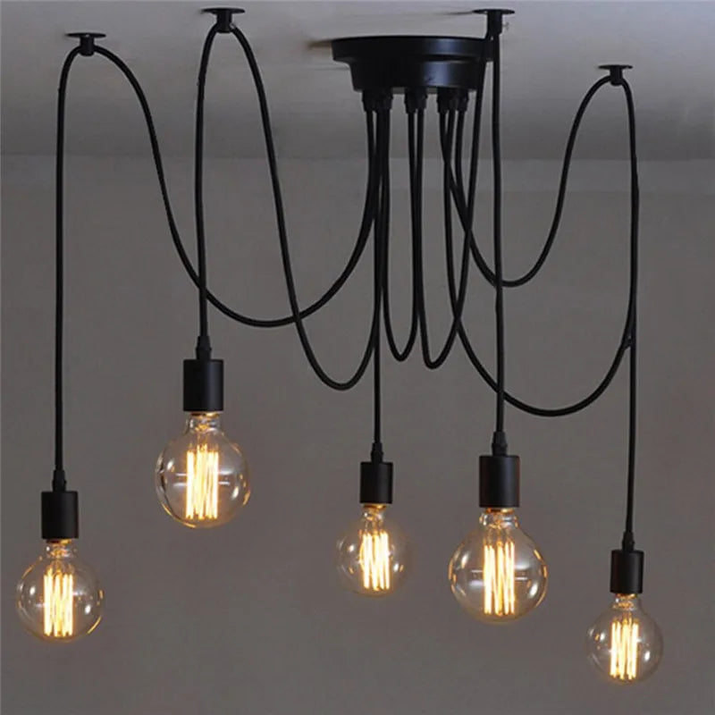 Afralia™ Spider Chandelier Industrial Pendant Lights Modern Ceiling Hanging Lamp