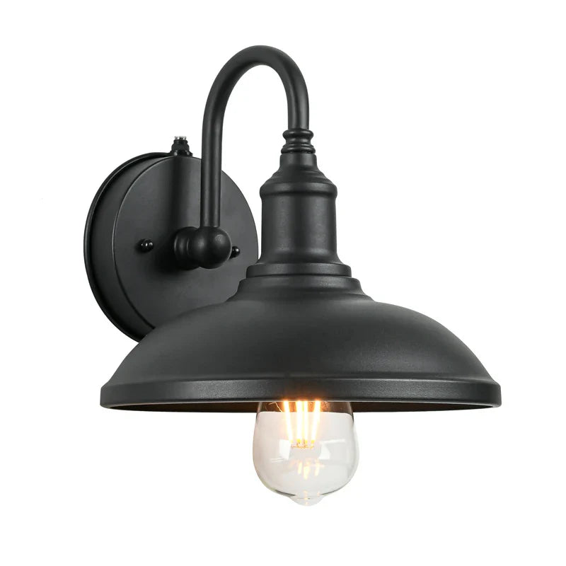 Afralia™ Retro Outdoor Induction Wall Lamp for Community Villa Courtyard Gate.