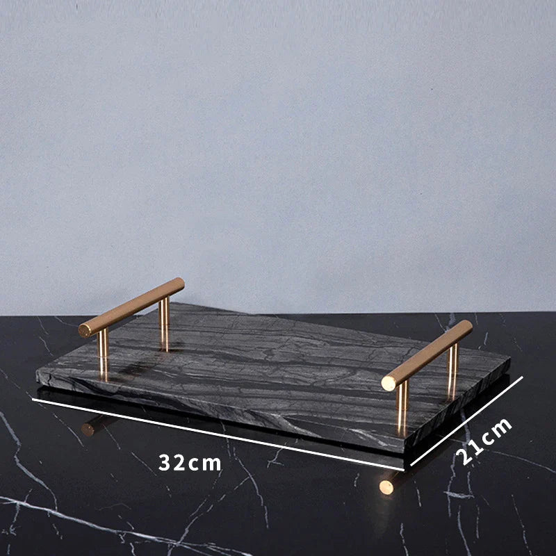 Afralia™ Ancient Wood Grain Marble Bathroom Set with Luxury Accessories