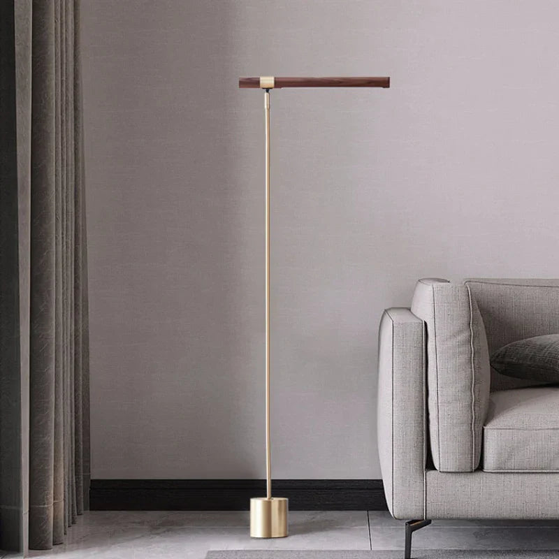 Afralia™ Wood LED Floor Lamp: Japanese Style Living Room Decor & Bedroom Office Light