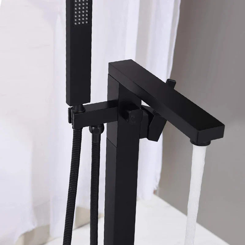 Afralia™ Matte Black Freestanding Tub Faucet with 6 Spout Options