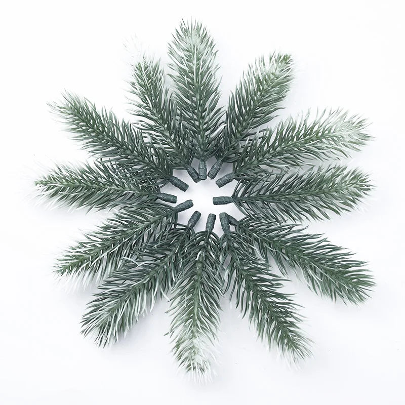 Afralia™ Christmas Wreath Material: Artificial Pine Needle Snowflake for Home Decor & Weddings