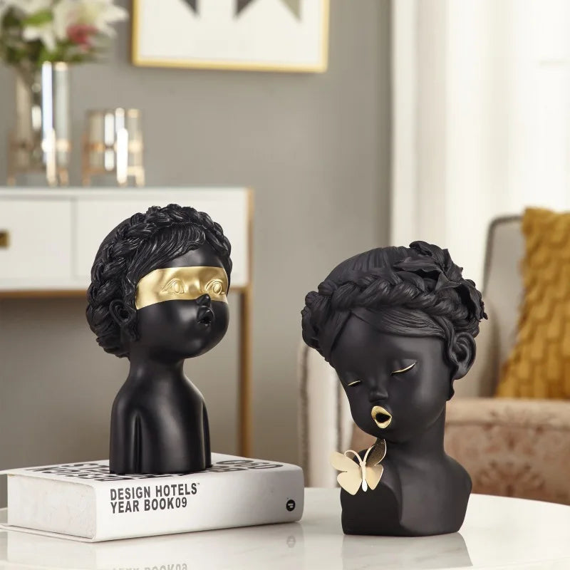 Afralia™ Nordic Butterfly Angel Statue Resin Urban Home Decor Figurine