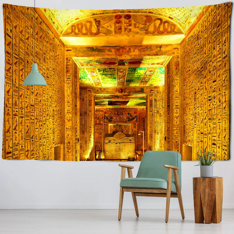 Afralia™ Egyptian Pharaoh Tapestry Wall Hanging - Boho Hippie Home Decor