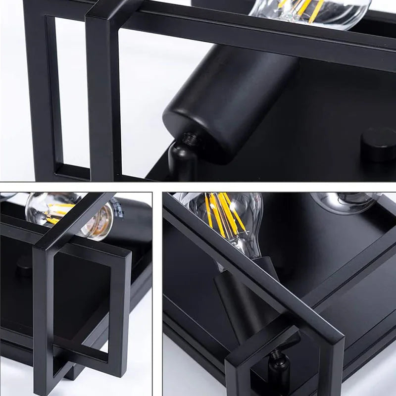 Afralia™ Black Modern LED Ceiling Chandelier for Living Room Bedroom Study Home