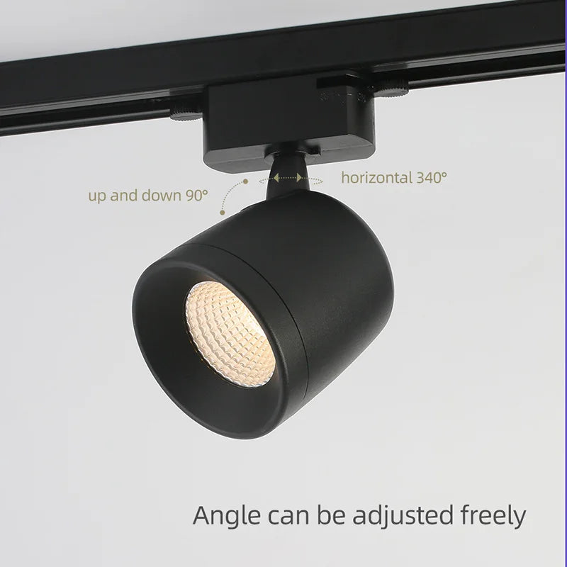 Afralia™ 7W LED Track Light Spotlights: Surface Mounted Aluminum Fixture for Living Room Shop